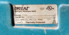 DRI-EAZ F284 DEFENDAIR AIR SCRUBBER HEPA 500 MICROBAN VARIABLE SPEED