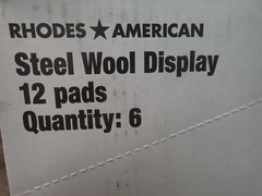 Rhodes American 6 Bags of 12 Pads of Very Fine #00 Steel Wool (M29)