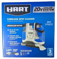 HART HPSP25B 20V Cordless Spot Cleaner Kit With 4Ah Battery and Charger
