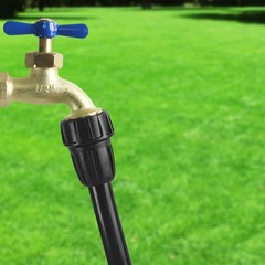 WZFLRUA Hose To 1/2 Inch Irrigation Tubing 3/4″ to 1/2″ Faucet Adapter, Black