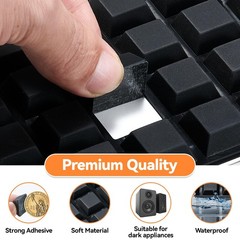 Black Rubber Feet 72PCS Self Adhesive Bumper Black,