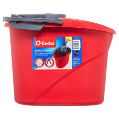 Quickwring™ 2.5 Gallon Hands-Free Mop Bucket with Wringer Red