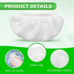 10 Pack Universal Steam Mop Pads, Pads for Handheld White