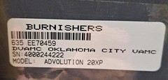 635 EE70459 – Advance Advolution 20XP Floor Burnisher – Used