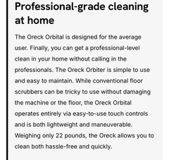 Oreck ORB700MB Orbiter Ultra All-In-One Floor Machine