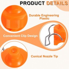10Pcs 65 Degree Spray Nozzle with Clip Fit 25mm/1″ Hose, 0.56m³/h