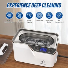 LifeBasis Ultrasonic Cleaner – 45kHz Professional Ultrasonic Jewelry Clean