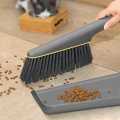 Lumkew Small Broom and Dustpan Set, Hand Mini Dust-Pan 1 Piece, Gray