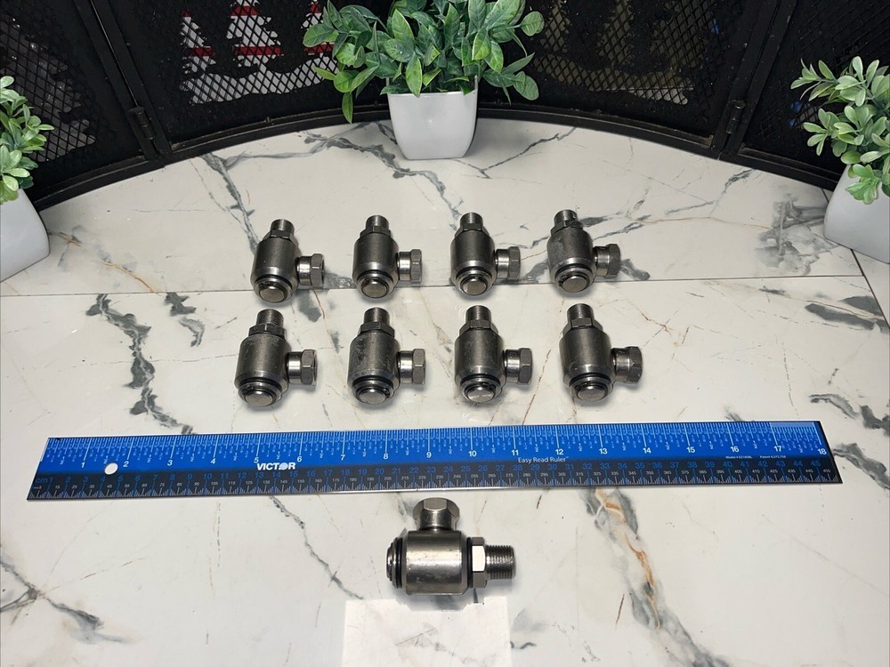 9 QTY! BULK- JE Adams 7035 90° Swivel Stainless Steel 3/8” M X 3/8” F 5000 PSI