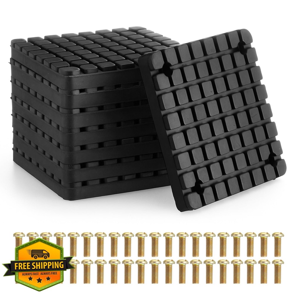 Nuanchu 8pk 4-3/4″ Square Rubber Auto Lift Spacer Pads