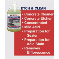 1 Gal Etch and Clean for Concrete 4:1 Concentrated Removes Stains Efflorescence