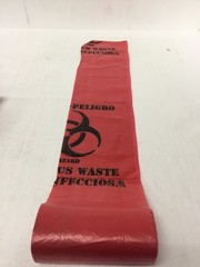100 NEW Red Biohazard Waste Bags 10 Gallon Labeled, Medical Grade FREE SHIPPING