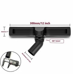 AOMUCH 12″ Universal Vacuum Cleaner Attachment 360° Swivel Floor Small, Black