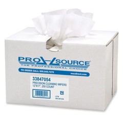PRO SOURCE Low-Lint Precision Cleaning Dry Wipes: Dispenser Box of 250 Sheets