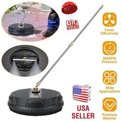 15″ Pressure Washer Surface Cleaner with 2 Extension Wand Quick Connect 3600PSI