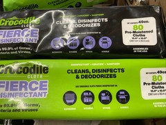 🐊 Crocodile Cloth 15” X 10” Fierce Disinfecting Wipes 80ct – 2 Packs 🆕