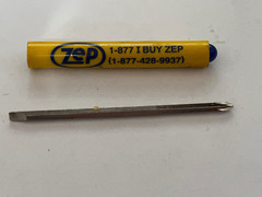 Zep Reversible Pocket Screwdriver NOS Promo Phillips & Slotted