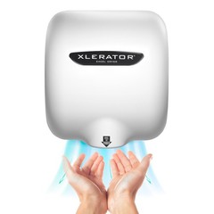 XLERATOR XL-BW Automatic High Speed Hand Dryer with White Thermoset (BMC)Cove…