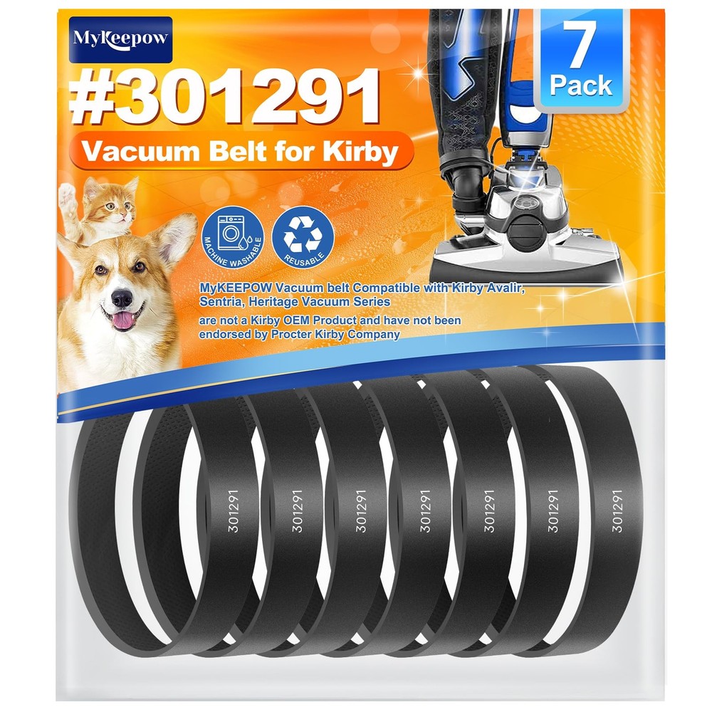 MyKEEPOW 301291 Vacuum Belt Replacement for Kirby Cleaner G3 G4 Black