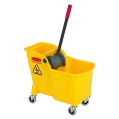 Rubbermaid Commercial Fg738000yel Mop Bucket And Wringer With Reverse Press, 7