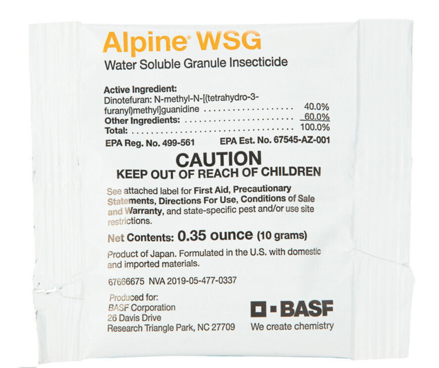 10 Gram Packet Alpine WSG Water Soluble Granule Insecticide Ants Scorpions Roach