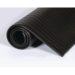 Crown FL2436BK 24″ x 36″ Ribbed Vinyl Anti-Fatigue Mat – Black New