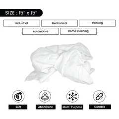 White Fleece Cleaning Rags 600 lbs. Pallet – 60×10 lbs. – Multipurpose Cleaning