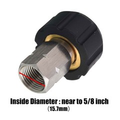 Tool Daily Pressure Washer Adapter, M22 female to 3/8 Inch 3/8, Black