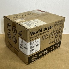 World Dryer XA5974AU 2300W Automatic Model XA Cast Iron Hand Dryer 115V, White