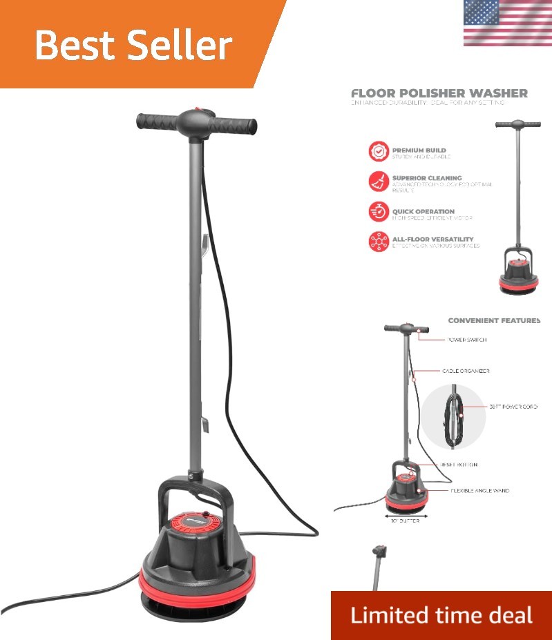 Multi-Surface 10” Heavy Duty Floor Polisher – Quick Clean, Kids & Pets Safe