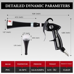 Rycubre Tornado Car Cleaning Gun High Pressure Air Blow Gun Air Blower Gun 2 2