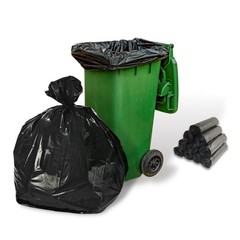 Black LLDPE Trash Bags Can Liners, 55-60 Gal, 1.5 Mil, 38″ x 58″, Black, 100 Pcs