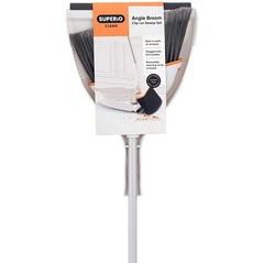 Superio Angle Broom Clip-On Dustpan Set Angle Shape To Reach Narrow Spaces.