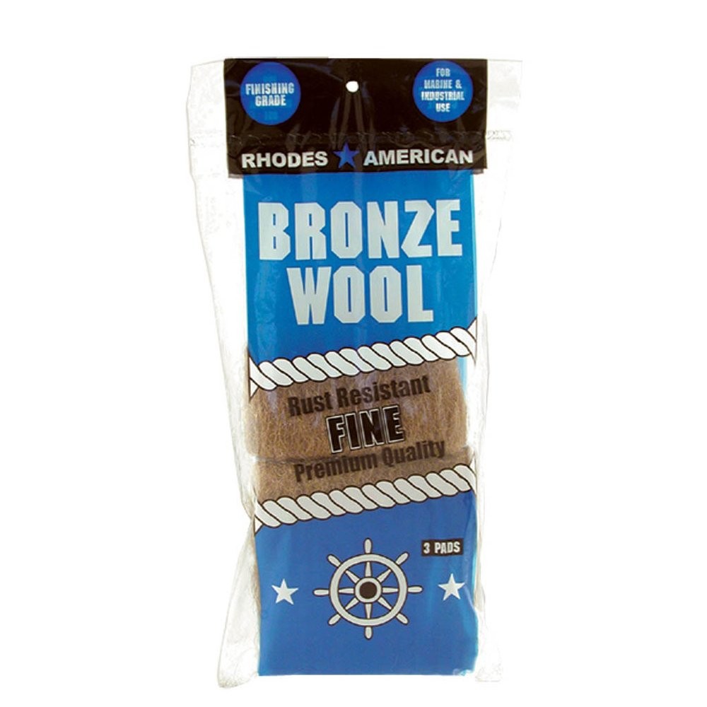Homax Fine Grade Bronze Wool Pads 3 Pack Rust Resistant Polishing Strips