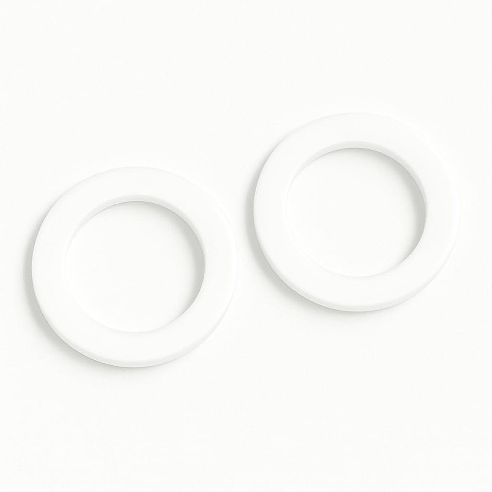 12pcs 1-Inch Silicone Gasket Set – Flat Sealing Washers and 1 inch, White