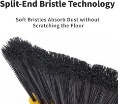 Broom with Dustpan Combo Set, Brooms and Dustpans Sets Yellow Black