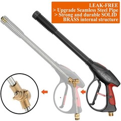 High Pressure 4000PSI Car Power Washer Gun Spray Wand Lance Nozzle Kit M22&3/8″