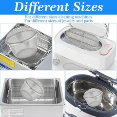Akamino 6 Pcs Ultrasonic Cleaner Baskets, Stainless Steel Jewelry Cleaning…