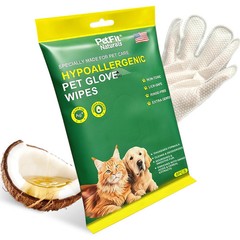 6Pcs Thick Pet Wipes Gloves Disposable Deep Cleaning Supplies for Dog Cat