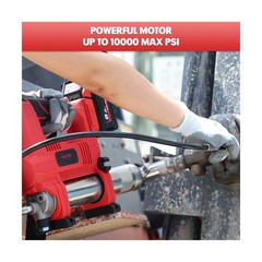Mellif Power Grease Gun, 10,000 PSI, Brushless Motor, 5 Variable Speed, 14 OZ…