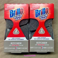 Brillo SCRUB MAX KITCHEN Scrubber – 4 Scrubbers TOTAL