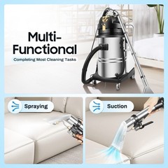 60L Commercial Carpet Cleaning Machine 3in1 Cleaner Pro Vacuum Extractor Machine
