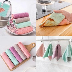 Reusable Microfiber Kitchen Cleaning Cloths – Super Small, Multicolour