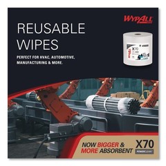 WypAll 41600 X70 12-1/2″ x 12-2/5″ Cloths – White, Jumbo (820 Towels/Roll) New