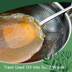 Natural Cooking Oil Solidifier Powder, Harden Up to 2.25 Gallon of Fry Oil Aw…