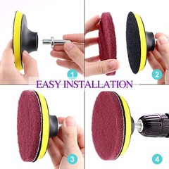 Swpeet 16Pcs 5Inch 3 Different Color Scrubbing Pads Drill Powered Brush Tile…