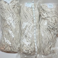 Select Cotton L Wet Mop Heads Cut End Round Cotton Pack of 3