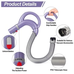 Abeskch Vacuum Hose Handle Replacement Compatible Shark Navigator Nv350 Nv351