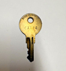Bobrick Lock Key CAT 74 Made in U.S.A.