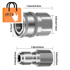 4 Sets NPT 3/8 Inch Stainless Steel Male and Inch, Internal Thread